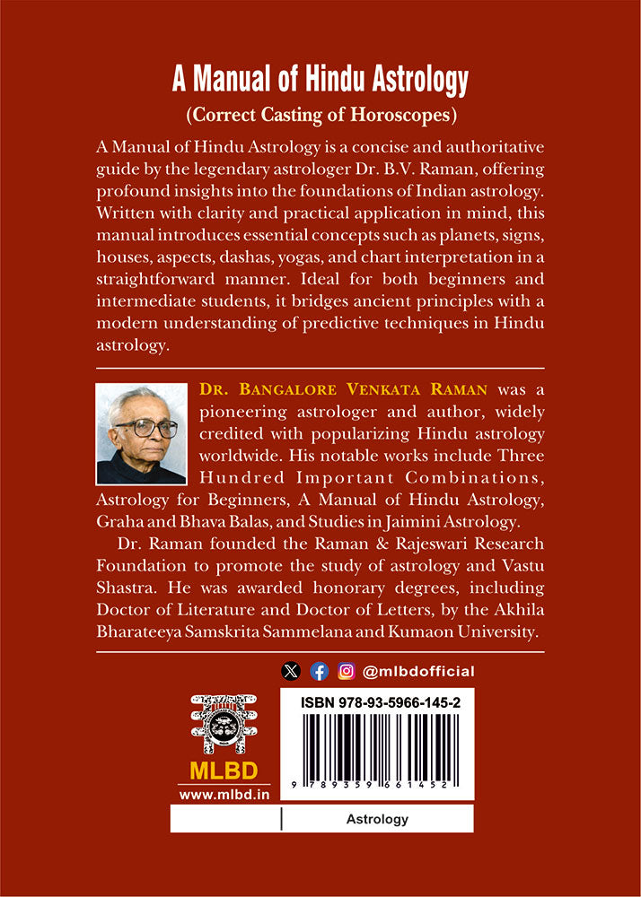 A Manual of Hindu Astrology (Correct Casting of Horoscopes)