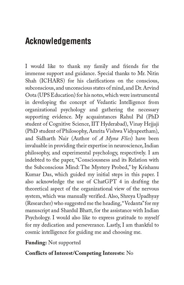 Vedanta as a Foundation Model of Mind Learning Patterns: A Cellular Level Theory