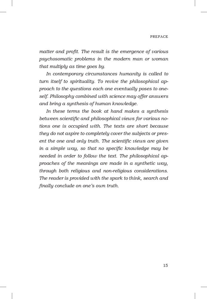 Seeking from Alpha to Omega: Synthesis of Science and Philosophy