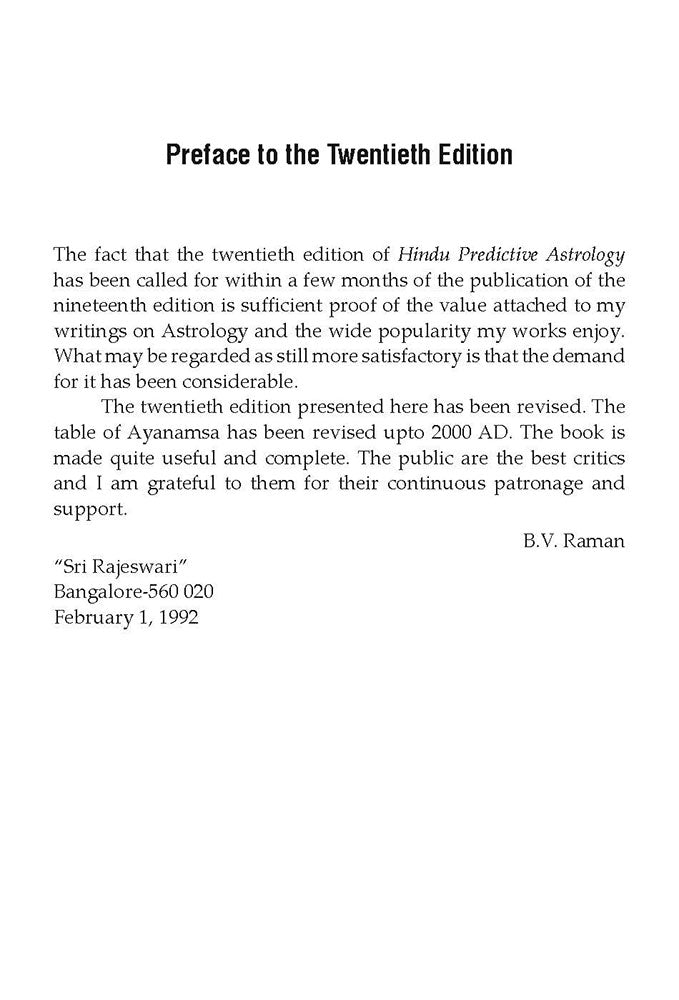 Hindu Predictive Astrology