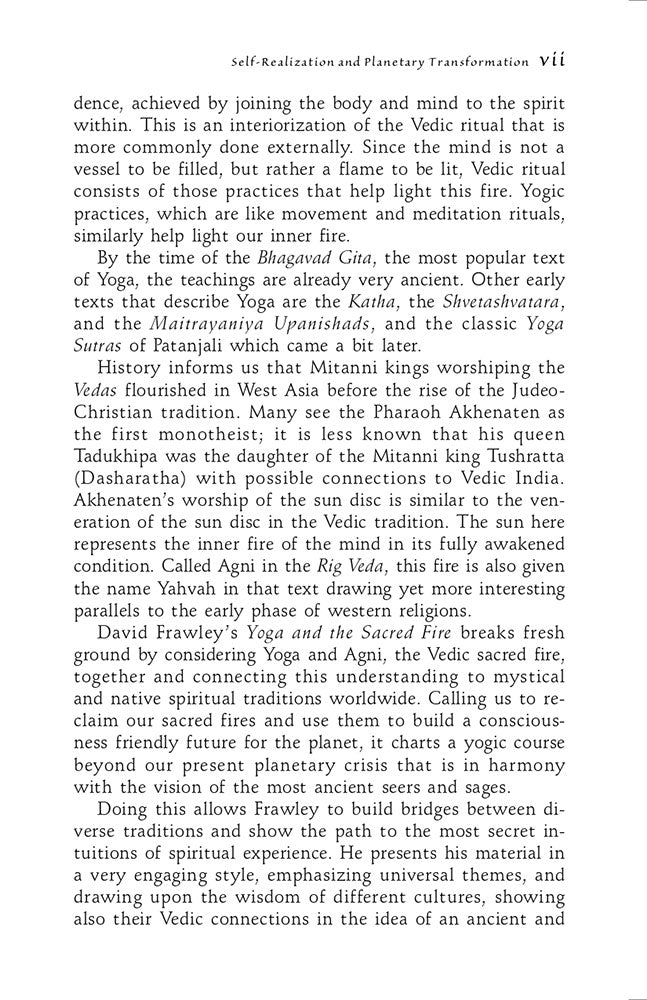 Yoga and the Sacred Fire: Self-Realization and Planetary Transformation