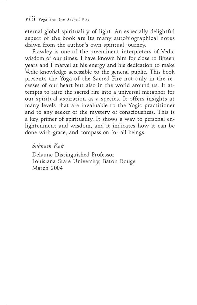 Yoga and the Sacred Fire: Self-Realization and Planetary Transformation