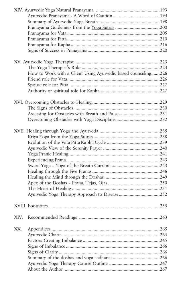 Ayurvedic Yoga Therapy