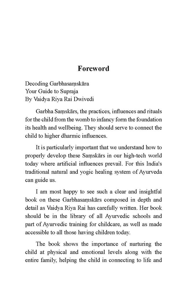 Decoding Garbhasamskara: Your Guide to a Supraja (Foreword by David Frawley)