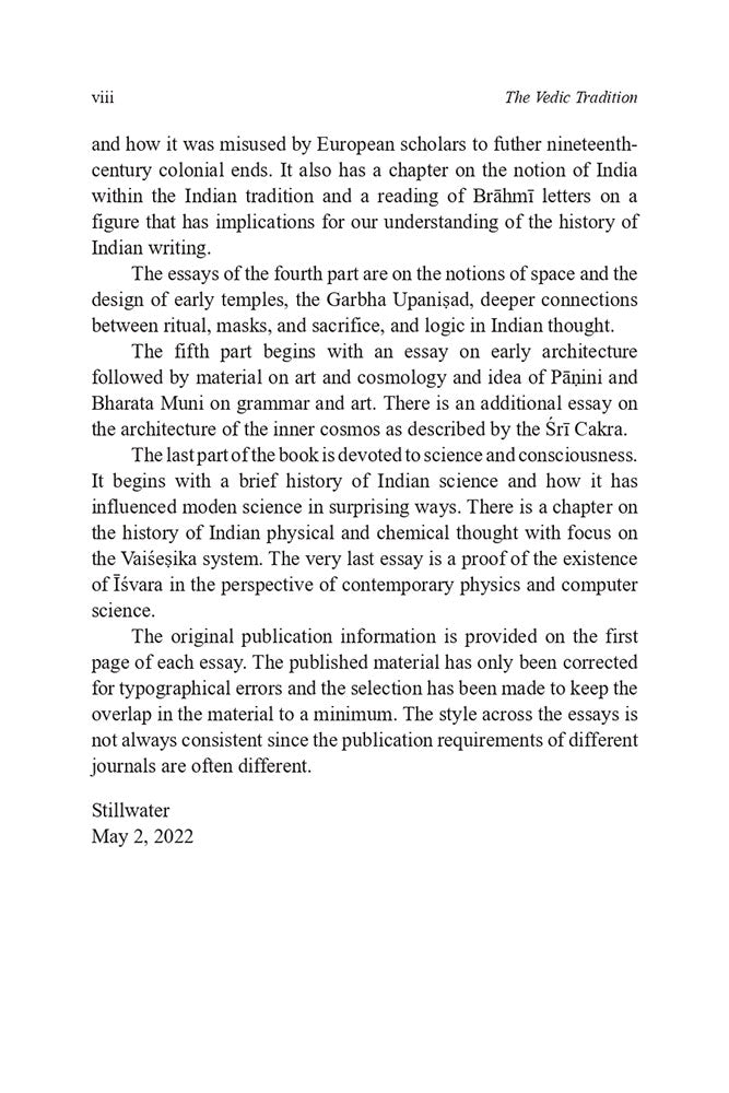 The Vedic Tradition: Cosmos, Connections & Consciousness