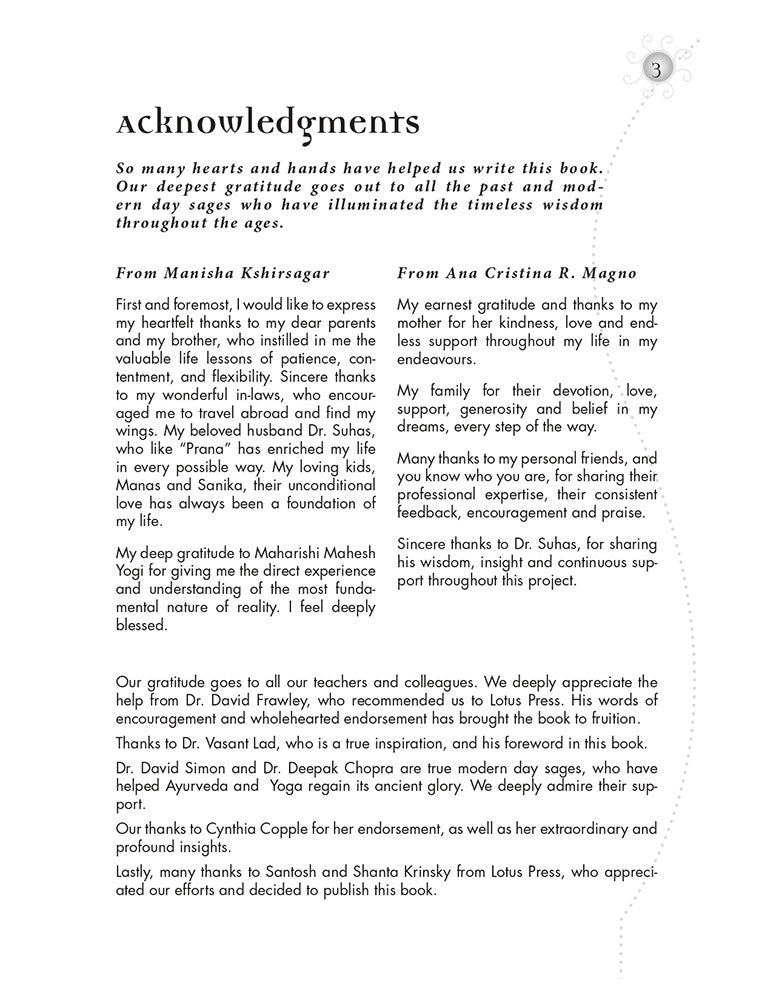 Ayurveda A Quick Reference Handbook