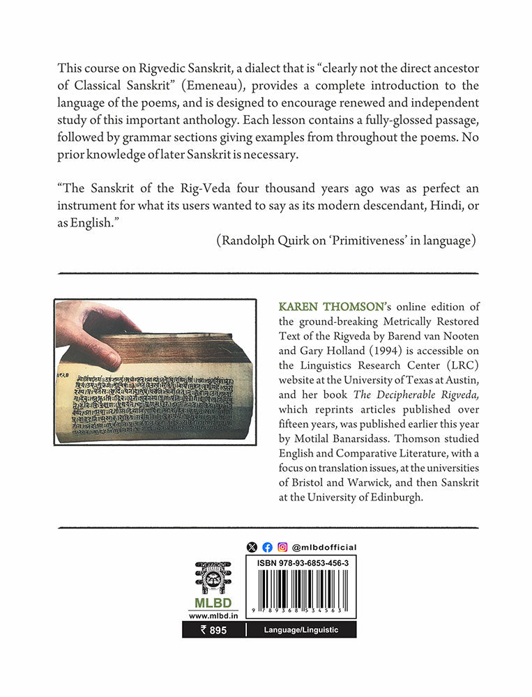 The Language of the Rigveda: A Course in Ten Lessons (The Earliest Indo-European Poetry)