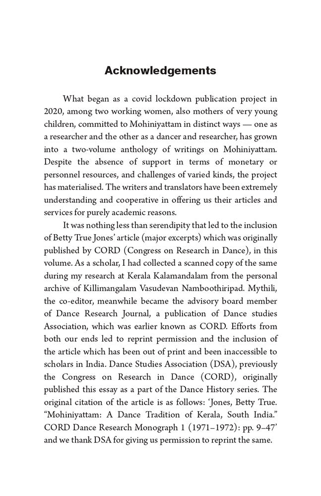 Mohiniyattam: A Reader (Vol. 1)