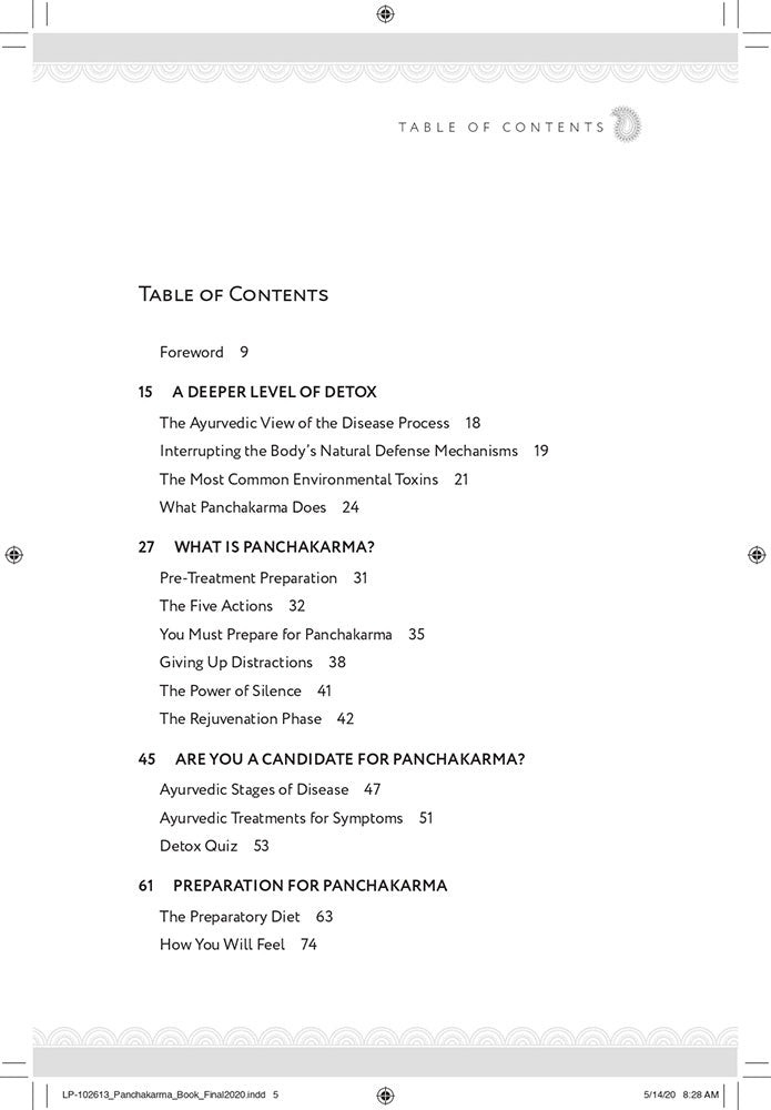Panchakarma: The Ayurvedic Art and Science of Detoxification and Rejuvenation