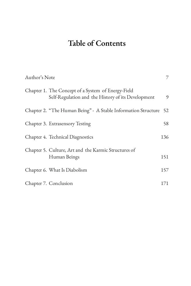 Diagnostics of Karma: System of the Self-Regulating Energy Field (Book 1)