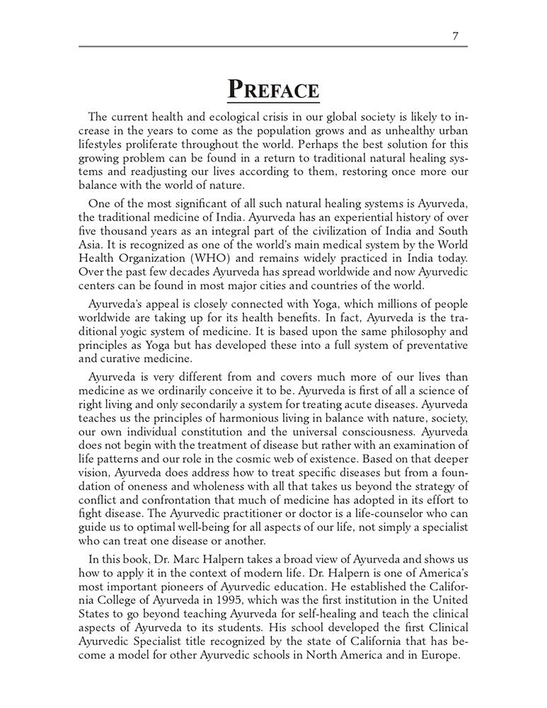 Healing Your Life: Lessons on the Path of Ayurveda