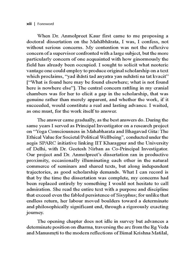 Conflict of Values in the Mahabharata