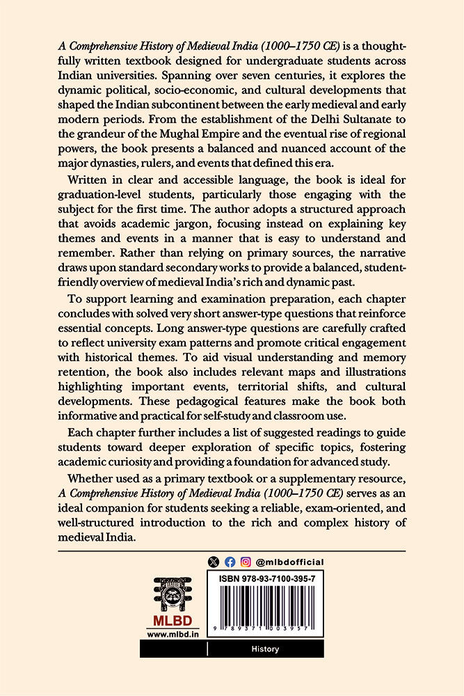 A Comprehensive History of Medieval India (1000-1750 CE)