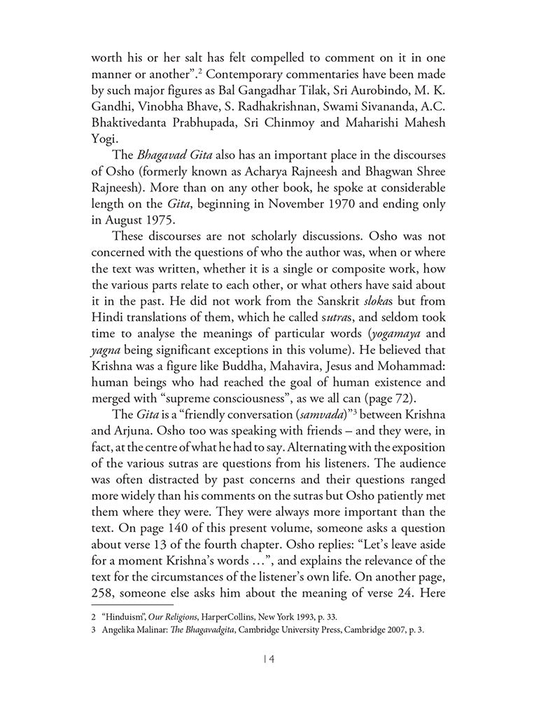 Gita Darshan: Discourses on the Bhagavad Gita by Osho (Volume 3): Adhyaya 4 - Yoga of Knowledge - Action - Renunciation (Gyan - Karma - Sannyas - Yoga)