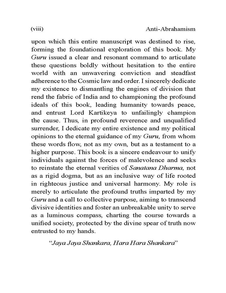 Anti-Abrahamism: India Towards Bharat