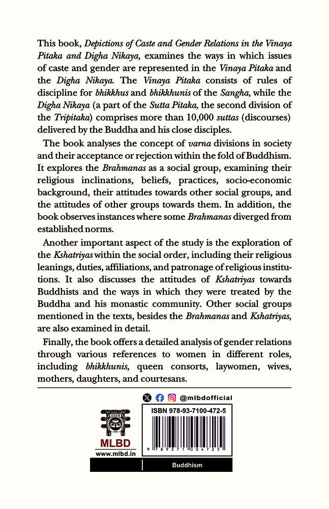 Depictions of Caste and Gender Relations in the Vinaya Pitaka and the Digha Nikaya