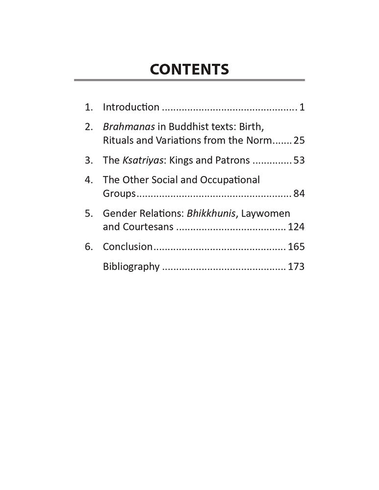 Depictions of Caste and Gender Relations in the Vinaya Pitaka and the Digha Nikaya
