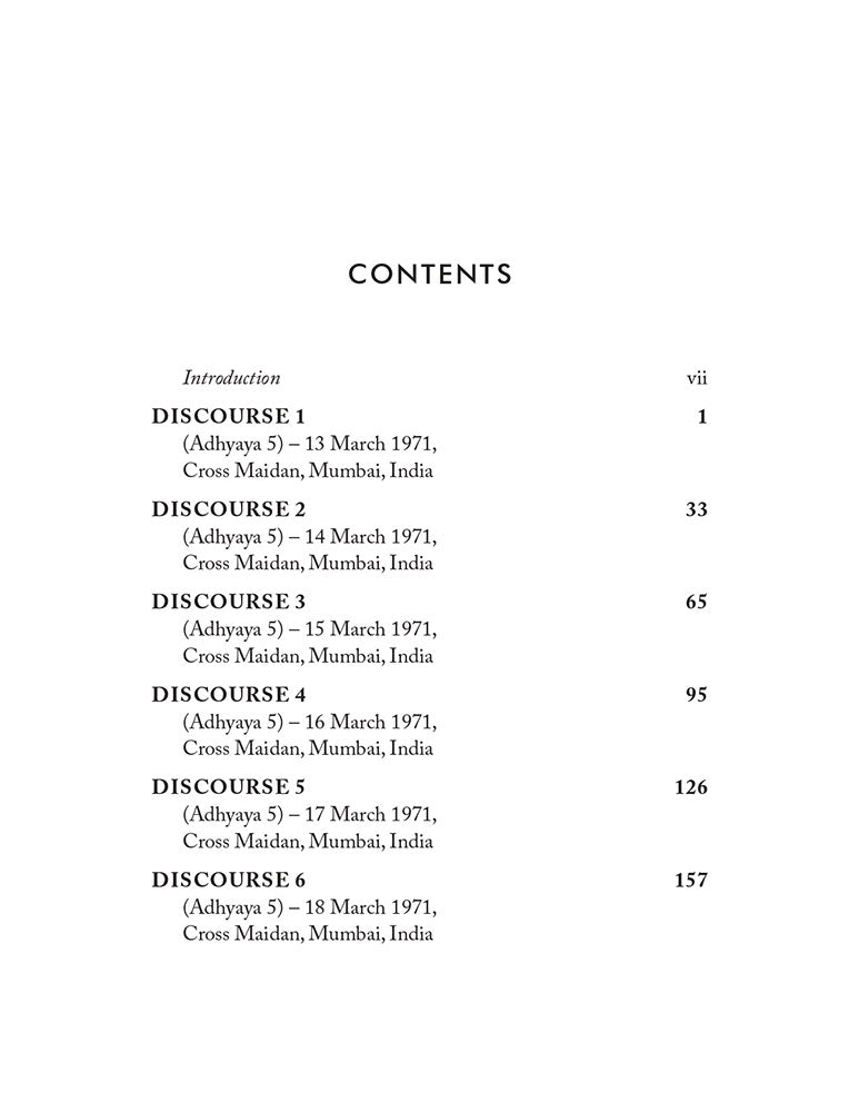 Gita Darshan: Discourses on the Bhagavad Gita by Osho (Volume 4): Adhyaya 5 - Yoga of Renunciation of Action (Karma - Sannyas - Yoga)