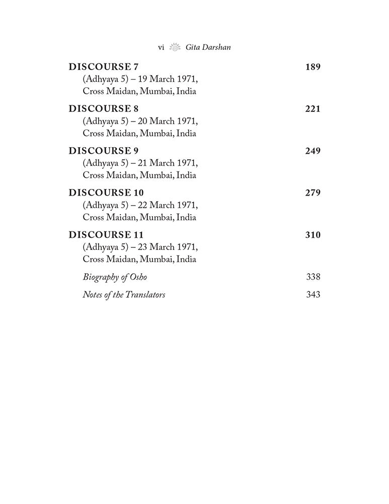 Gita Darshan: Discourses on the Bhagavad Gita by Osho (Volume 4): Adhyaya 5 - Yoga of Renunciation of Action (Karma - Sannyas - Yoga)