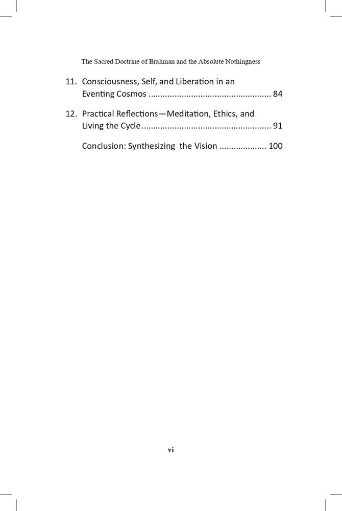 The Sacred Doctrine of Brahman and the Absolute Nothingness