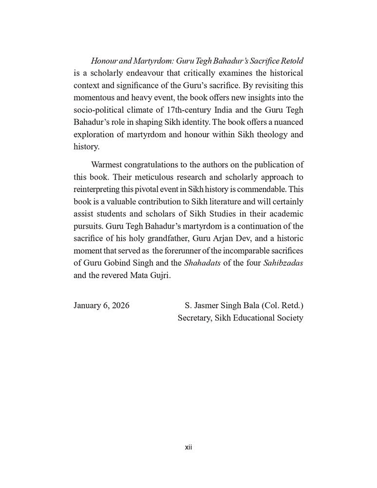 Honour & Martyrdom: Guru Tegh Bahadur’s Sacrifice Retold