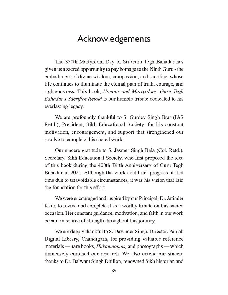 Honour & Martyrdom: Guru Tegh Bahadur’s Sacrifice Retold