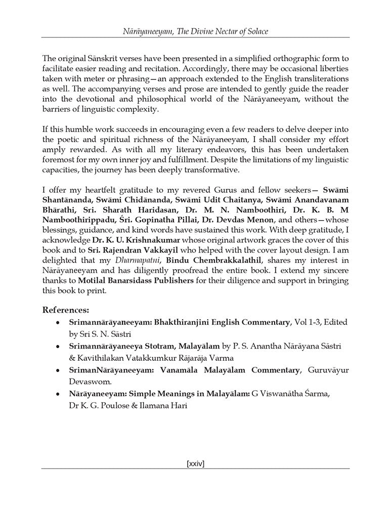 Narayaneeyam: The Divine Nectar of Solace (English Translation-Verse & Prose)