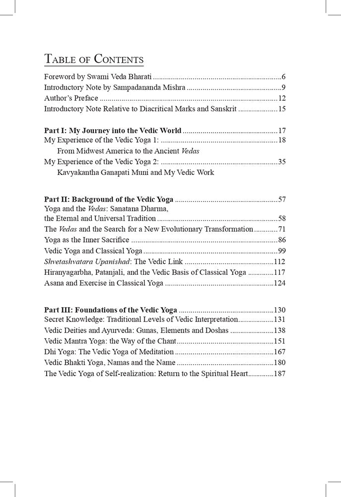 Vedic Yoga: The Path of the Rishi