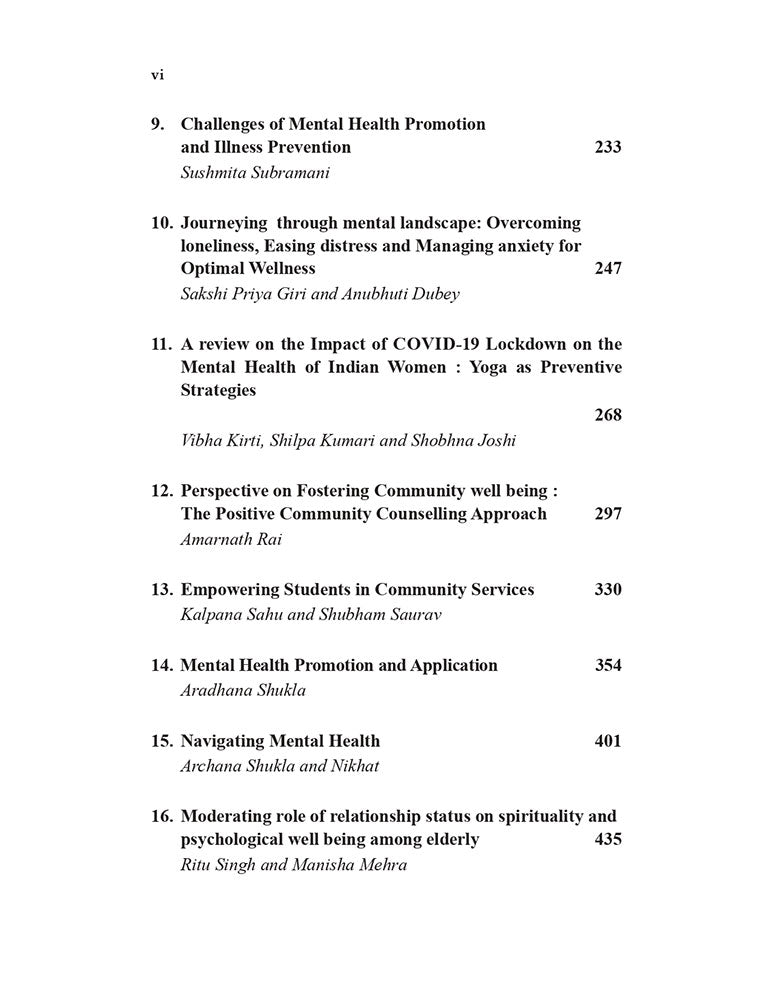 Mental Health: Promotion and Prevention