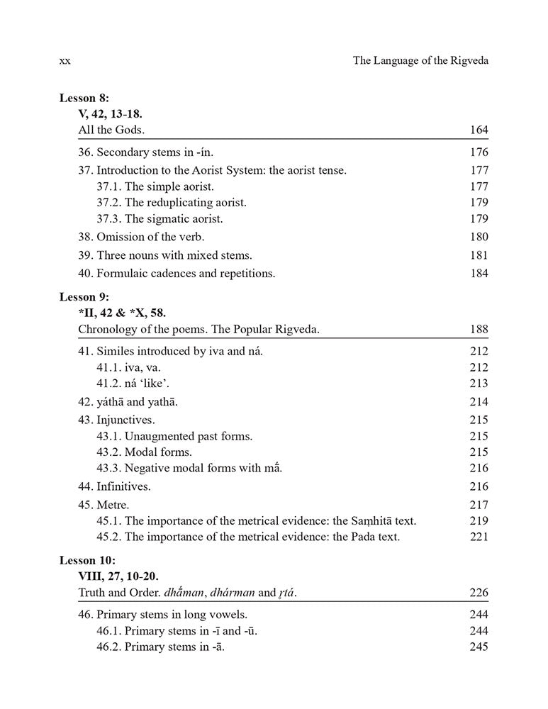 The Language of the Rigveda: A Course in Ten Lessons (The Earliest Indo-European Poetry)