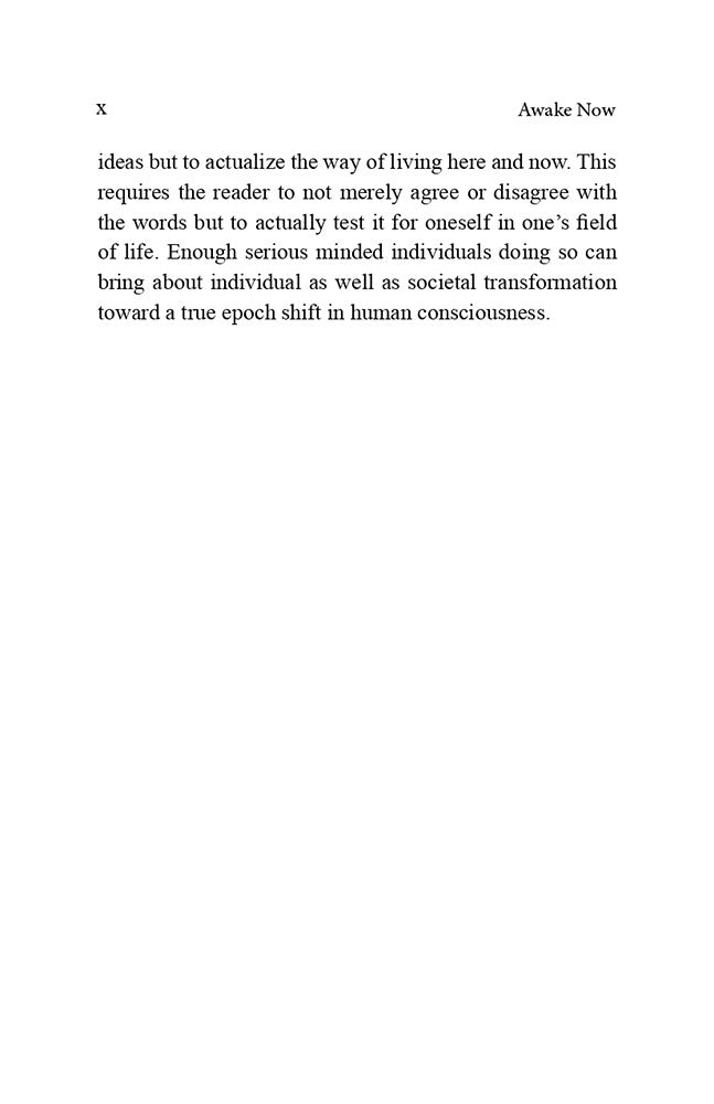 Awake Now: Toward an Epoch Shift in Human Consciousness