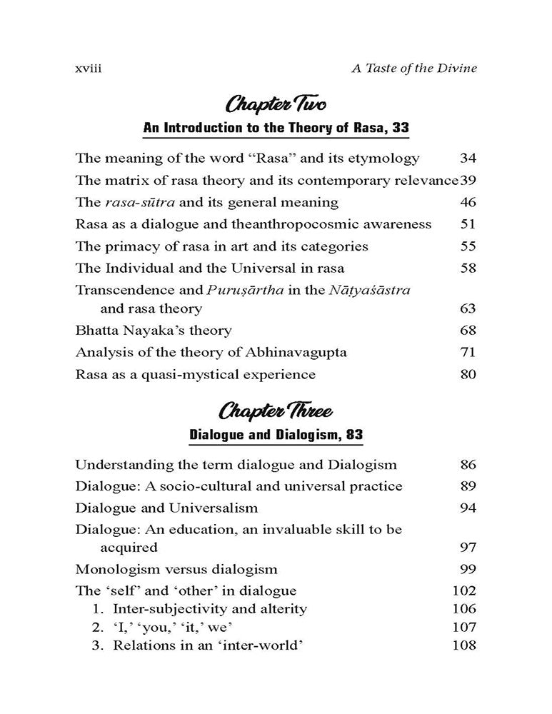 A Taste of the Divine: Rasa and Transcendence in Dialogue