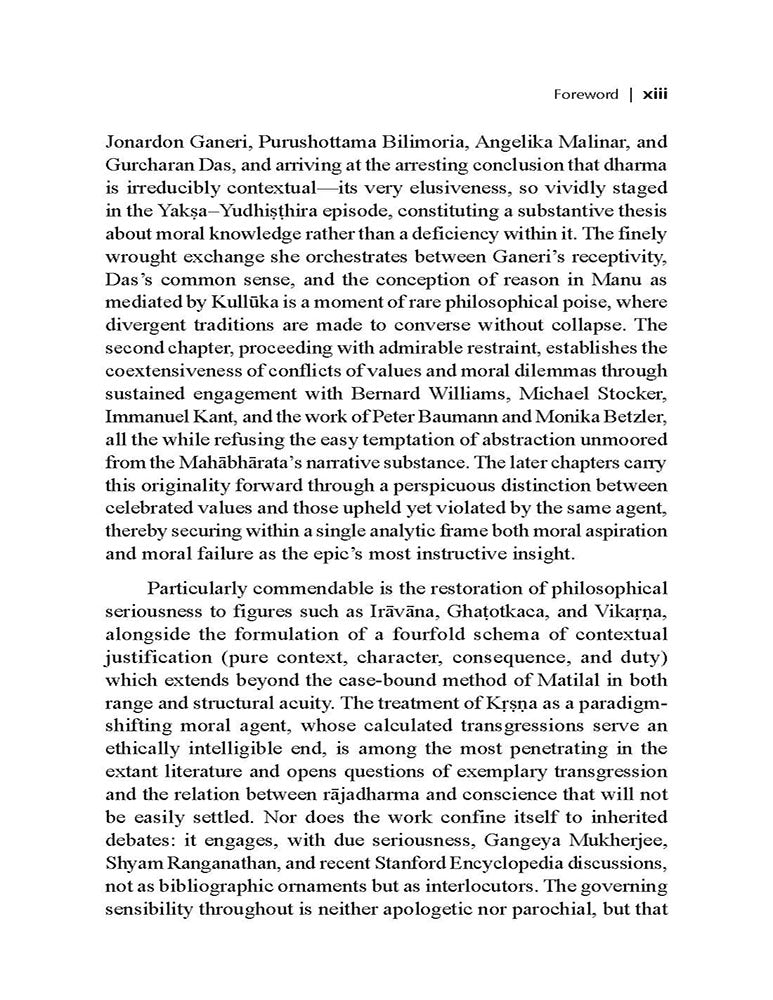 Conflict of Values in the Mahabharata