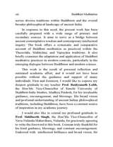 Buddhist Meditation: Theory, Components and Practice Across Traditions