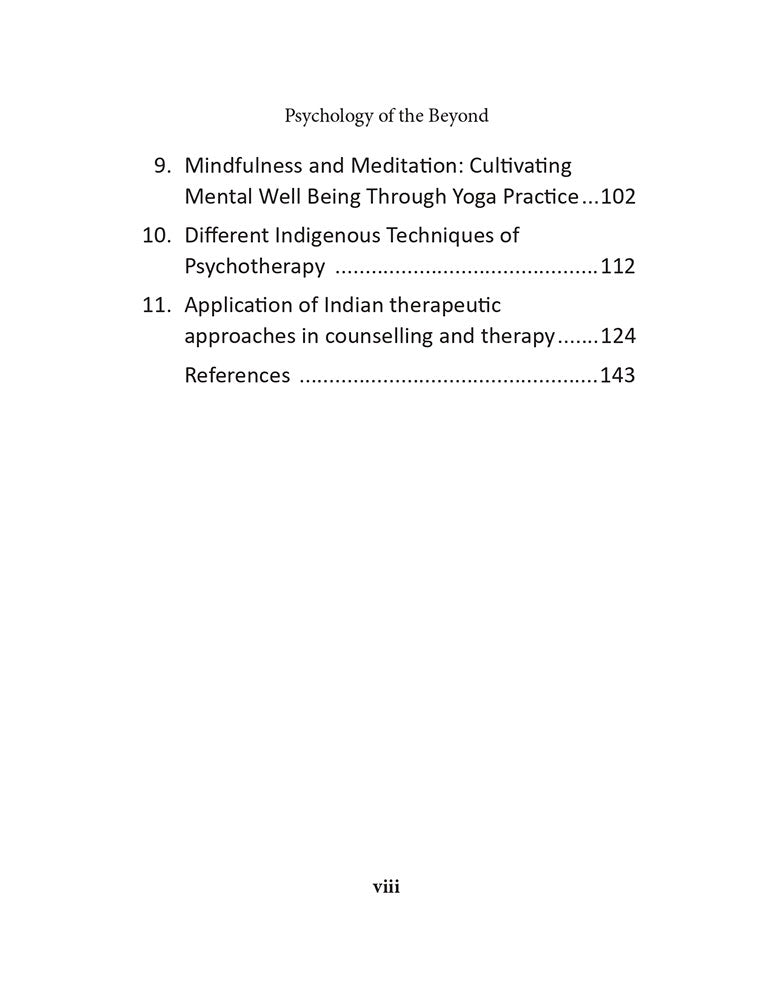Psychology of the Beyond: An Indian Perspective of Life and Mental Well-Being