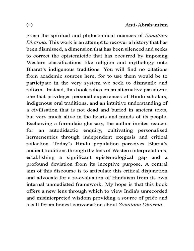 Anti-Abrahamism: India Towards Bharat