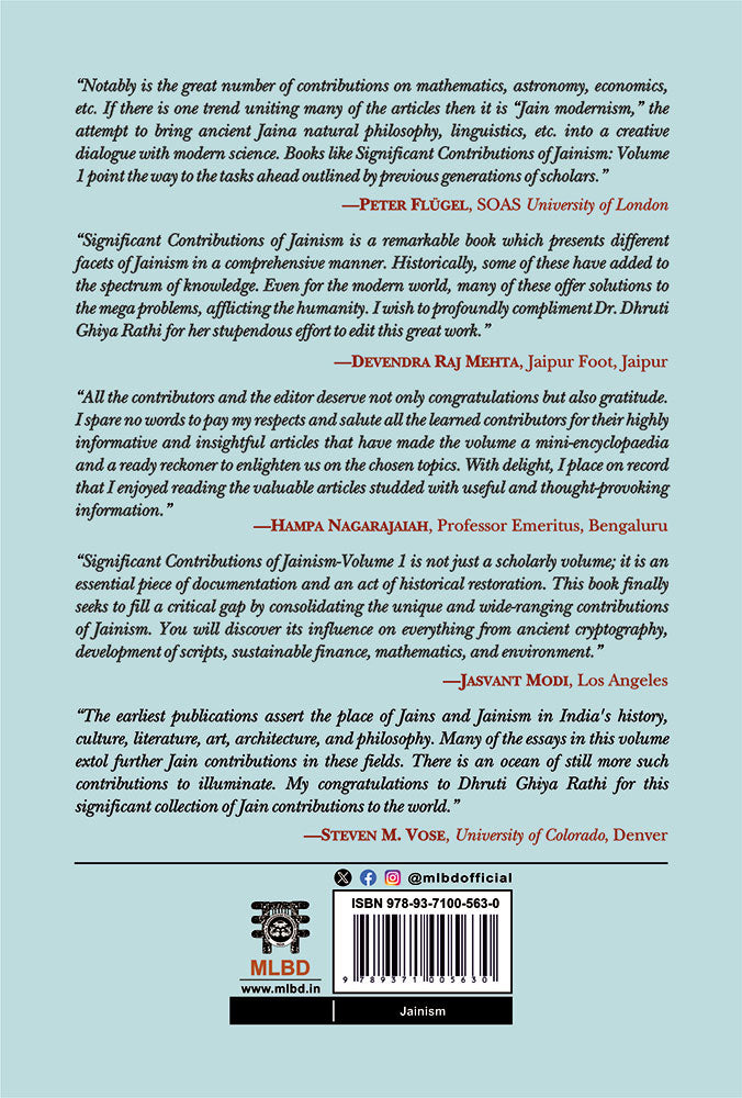 Significant Contributions of Jainism (Volume 1)