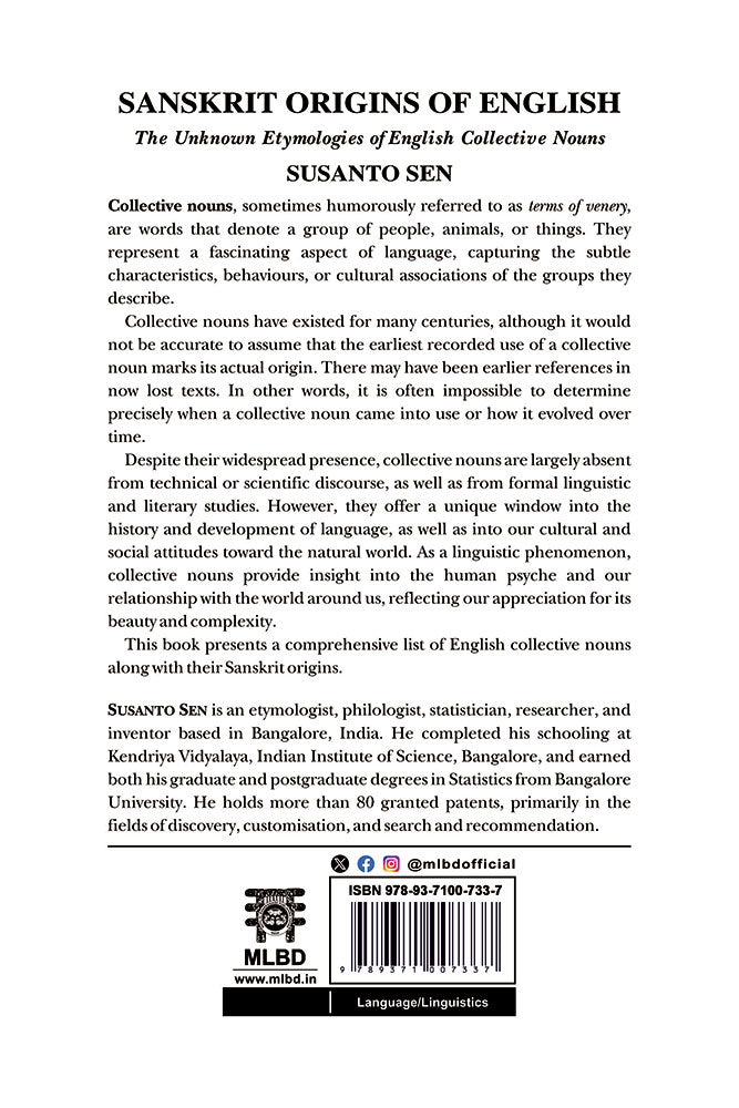 Sanskrit Origins of English: The Unknown Etymologies of English Collective Nouns
