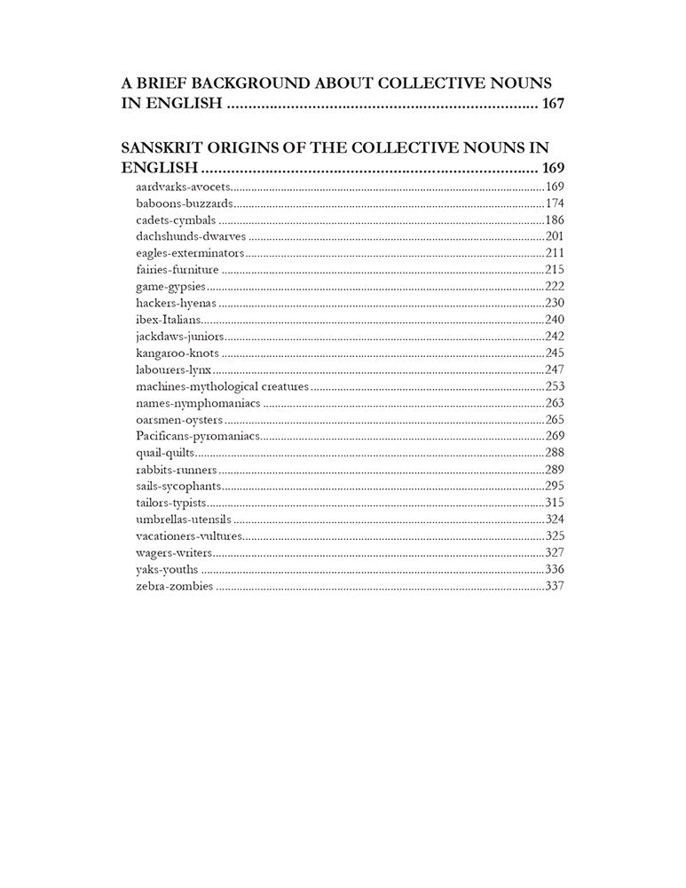 Sanskrit Origins of English: The Unknown Etymologies of English Collective Nouns