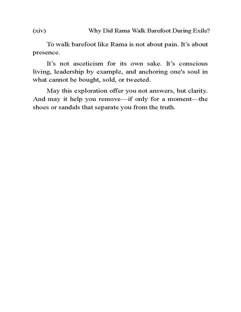 Why Did Rama Walk Barefoot During Exile?