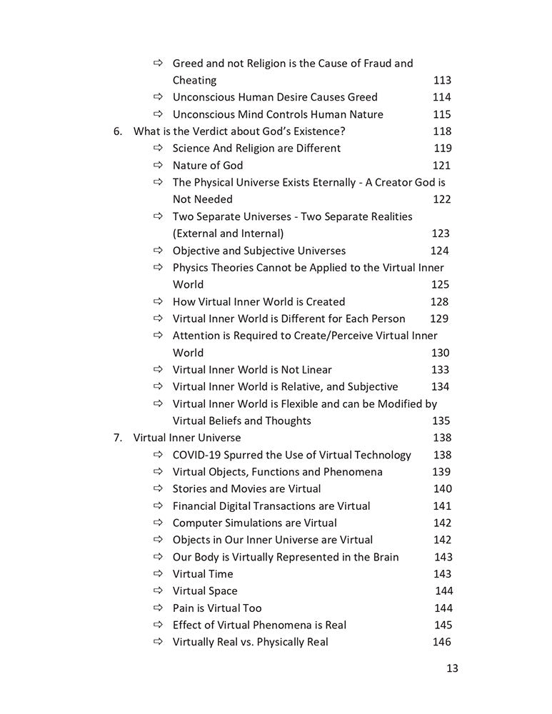 Physical Universe Virtual God: Exploring the Mystery of the Virtual Inner World