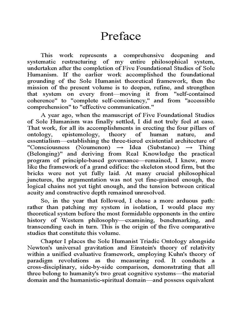 Five Comparative Studies of Sole Humanism
