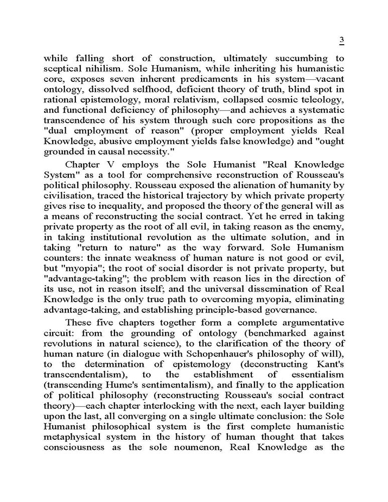 Five Comparative Studies of Sole Humanism