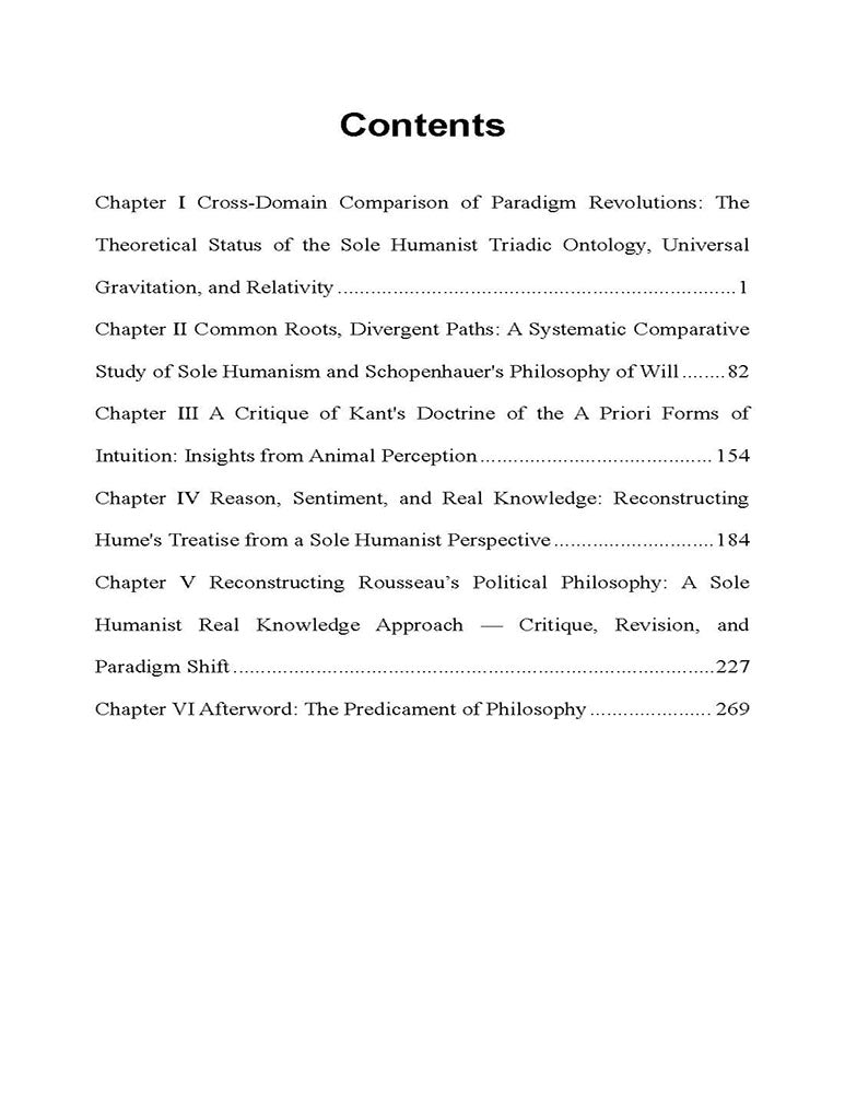 Five Comparative Studies of Sole Humanism