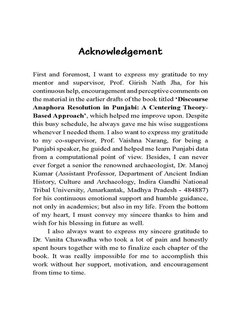 Discourse Anaphora Resolution in Punjabi: A Centering Theory-Based Approach