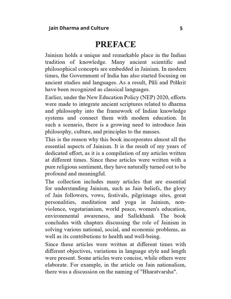 Jain Dharma and Culture