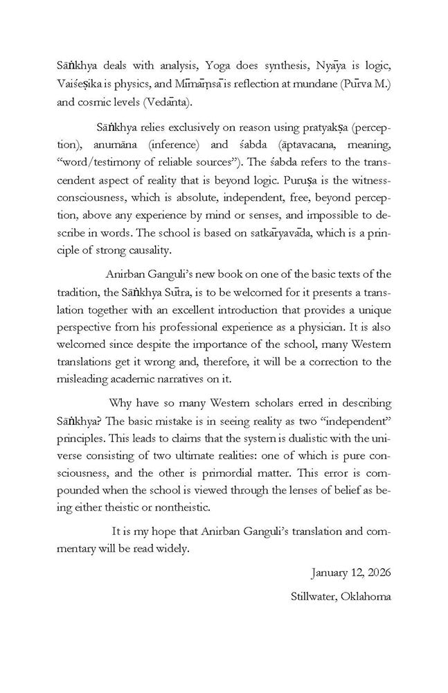 The Sankhya Sutra of Maharshi Kapila: Aphorisms on Analytical Reality (A Contemporary Translation)