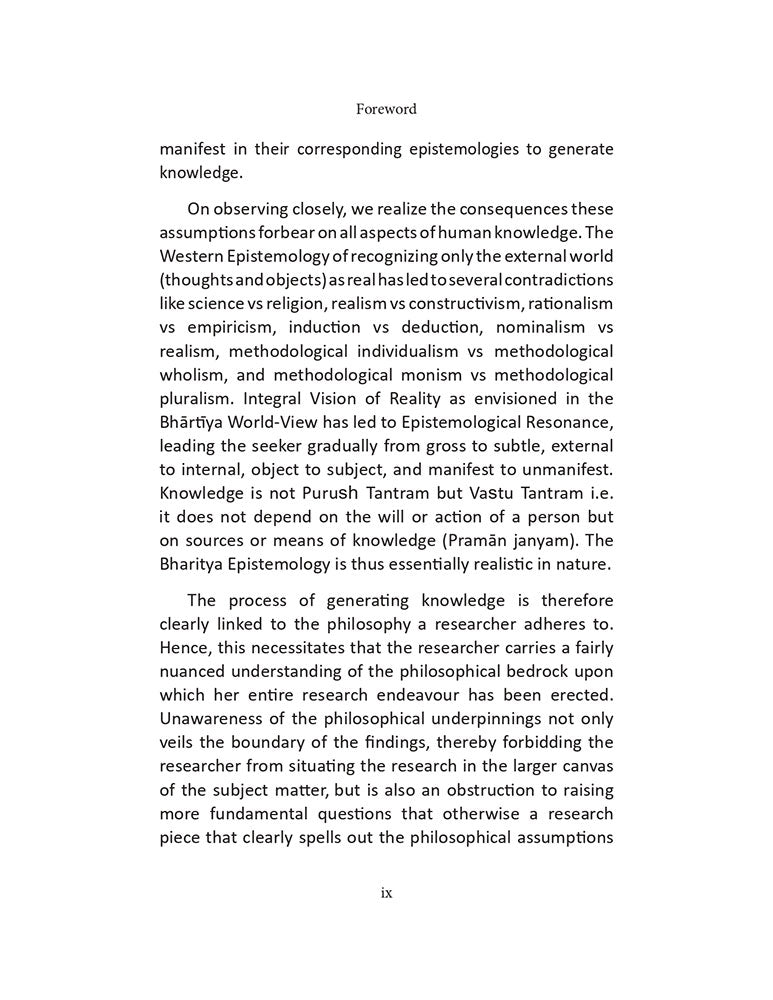 Knowledge Generation in the West and Bharat: Philosophical Perspectives